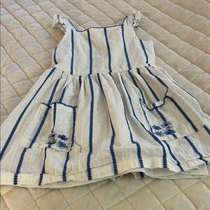 Rachel Zoe Kids Dress with Blue Embroidery